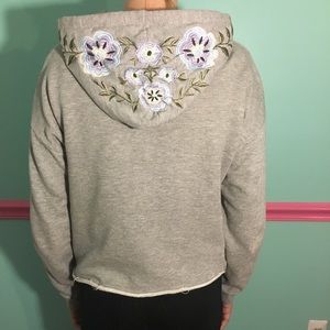 Embroidered pullover hoodie